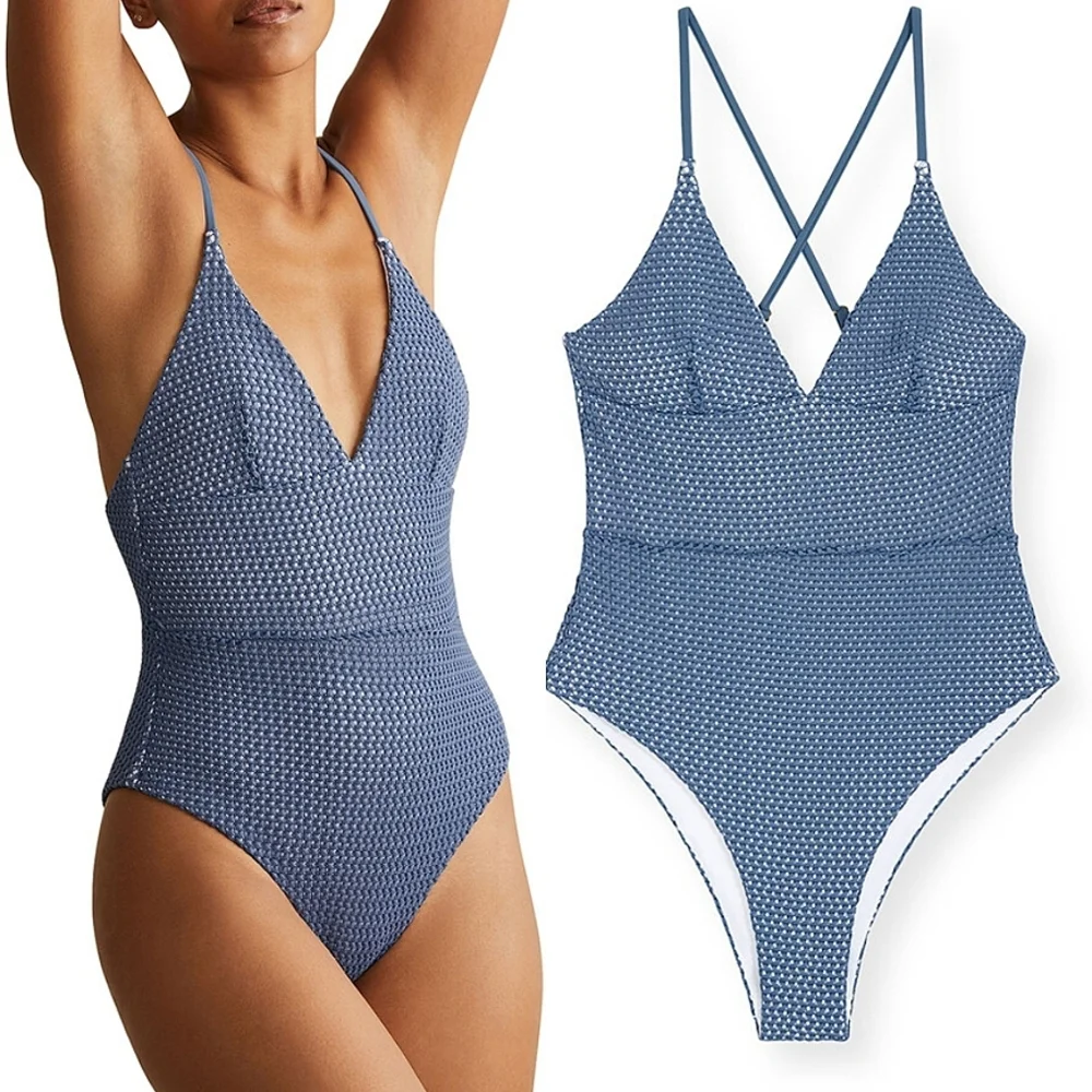 Onia Valentina Crochet One-Piece Cheeky Swimsuit XS
